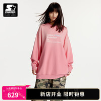 STARTER 男女同款长袖卫衣圆领时尚百搭宽松显瘦2024年新款上衣 红色