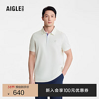 AIGLE 艾高 短袖POLOT恤2024年春夏DFT速干吸湿排汗户外休闲男