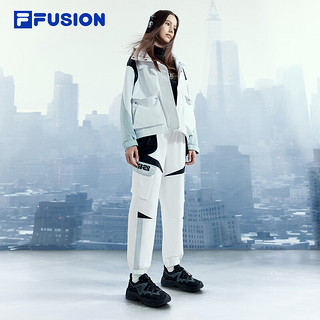 FILA FUSION斐乐梭织长裤女2024春机能感收口裤 标准白-WT 170/70A/L