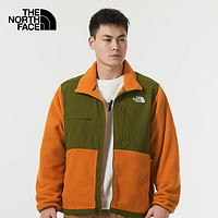 北面（The North Face）北面抓绒衣男春季户外登山服保暖透气宽松开衫摇粒绒夹克外套 86ZURO2/橙绿拼接/偏大一码 3XL