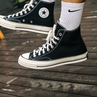 匡威（Converse）男女鞋帆布鞋1970S All Star款复古运动休闲鞋透气防滑硫化鞋 高帮经典款/1970S/晒图返【10】 35