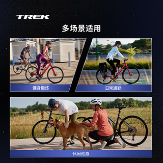 崔克（TREK）FX 3 碳纤维前叉液压碟刹休闲通勤多功能自行车平把公路车 宝石蓝色 到家 XS（身高147-155CM） 10速