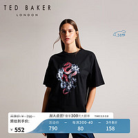 Ted Baker【新年系列】2024春季女士龙元素印花T恤短袖上衣275042 黑色 2