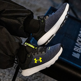 安德玛（UNDERARMOUR）男鞋跑鞋 24春比赛训练运动慢跑鞋透气舒适跑步鞋男 3026679-003/黑绿色/拍大一 44.5