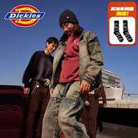 dickies24新年夔龙系列 短袖T恤 图腾印花口袋纯棉 男女同款 DK012627 大峡谷红 XXL