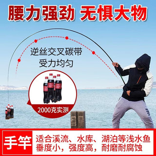 千峰剑（QIANFENGJIAN）鱼竿套装鱼竿钓鱼竿鲤鱼竿海竿抛竿套装组合短节鱼杆渔具套装 全套装备6.3+4.5+3.6+抛3.6+大伞
