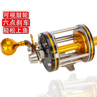 池王(chiwang) 可视锚渔轮明洋精工防炸线全金属鱼轮锚竿配件鼓轮 【明洋】10000型 1.7电滑环