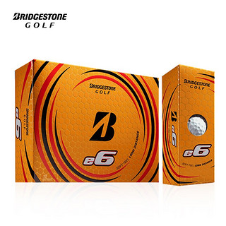 普利司通（Bridgestone）高尔夫球全新e6系列 双层高尔夫球【柔软打感+更远距离】 【e6超柔软击感】 1盒12粒