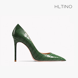 H.L.TINO 尖头高跟鞋女细跟浅口单鞋子