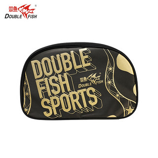 【】双鱼（DOUBLE FISH）乒乓球拍袋大容量训练用双层便携收纳袋 双鱼球板袋J05黑