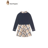 暇步士（Hush Puppies）童装儿童2024春秋女童长袖甜美POLO裙优雅淑女气质 藏蓝 140cm