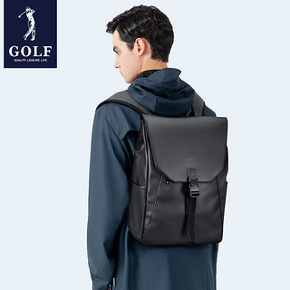 高尔夫（GOLF）双肩包男士运动背包男女休闲旅行包潮书包防泼水通勤出游背包 款式3-黑色