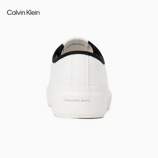 Calvin Klein【】 Jeans24春夏女字母黑色描边低帮帆布鞋YW01453 01W-月光白 37