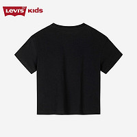 Levi's 李维斯 童装24夏季女童凉感短袖T恤儿童休闲简约上衣 黑美人 150/68(M)