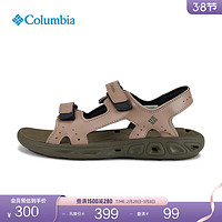 Columbia哥伦比亚户外24春夏儿童抓地凉爽透气凉鞋BY4566 258 咖啡色 34码 (21cm)