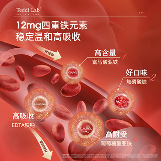 Unichi养发小熊软糖维生素AC+玫瑰富铁小熊软糖补铁补血女性营养