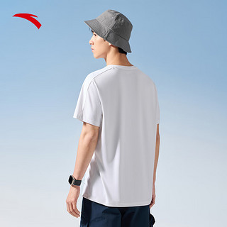安踏速干T丨短袖T恤男2024夏季冰丝体恤吸湿篮球跑步训练服上衣男 纯净白-1 M