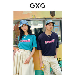 GXG 奥莱 22年男装Chanoir联名系列潮流卡通印花圆领短袖T恤夏