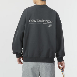 NEW BALANCE男装 2024春季运动服跑步训练舒适透气时尚休闲卫衣套头衫 AMT41330-ACK S(165/88A)