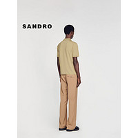 SANDRO2024早春男装法式美拉德POLO领针织T恤上衣SHPTR00382 153/香槟色 XL