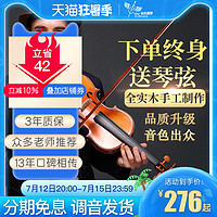 台氏手工实木初学者小提琴成人儿童考级专业级小提琴入门演奏乐器
