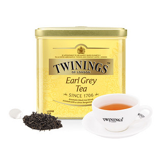 TWININGS 川宁 英国TWININGS川宁进口伯爵红茶500g罐散茶铁罐装茶叶佛手