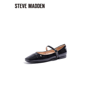 史蒂夫·马登 STEVE MADDEN/思美登一字带方头平底玛丽珍鞋女单鞋 POSURE 黑色 35