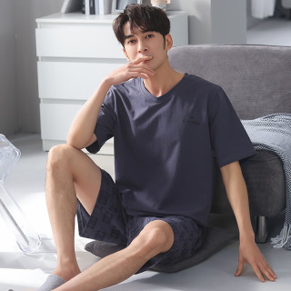 美即莱(meijilai)睡衣男夏季莫代尔短袖短裤薄款冰丝男士家居服夏天凉