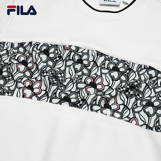 斐乐（FILA） Emerald斐乐女士女装上衣2024春季时尚宽松花朵装饰外套 云白-WT 175/92A/XL