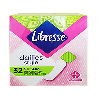 88VIP：薇尔 Libresse 欧洲进口卫生巾护垫超薄服帖150mm32片透气姨妈巾女
