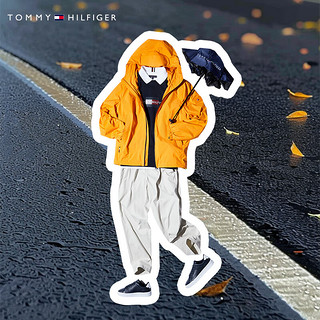 TOMMY HILFIGER【出走都市】24春男装防风防水可打包轻薄连帽软壳外套34456 黄色SG3 XS