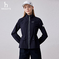 哈吉斯（HAZZYS）女装 2024春季女士HRC运动风收腰夹克女ASVSU0BAU04 深藏青色DN 170/92A 42