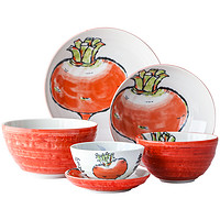 lucky lychee 日本进口美浓烧萝卜陶瓷碗蘸酱碟水果盘子汤面碗饭碗日式创意餐具