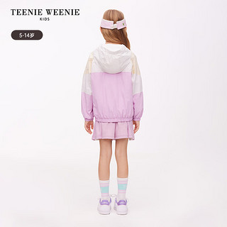 Teenie Weenie Kids小熊童装24春夏女童贴标轻薄百搭夹克外套 浅紫色 130cm