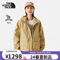 北面（The North Face）夹克女户外运动插肩开衫外套休闲工装口袋24春夏|87W9 LK5/棕色 S/155