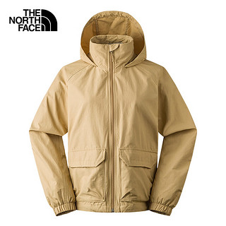 北面（The North Face）夹克女户外运动插肩开衫外套休闲工装口袋24春夏|87W9 LK5/棕色 S/155