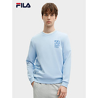 FILA 斐乐男子卫衣2024春季基础简约时尚休闲针织套头衫 天蓝色-LB 190/112B/XXXXL