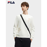 FILA 斐乐 男子卫衣2024春季基础简约时尚休闲针织套头衫 云菇白-WT 190/108A/XXXL