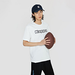 卡帕（Kappa）复古运动短袖2024男字母印花T恤休闲半袖K0E12TD01 韩国白-012 M