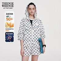 Teenie Weenie【UPF50+防晒服仿记忆面料】小熊2024年中长款外套女 象牙白 175/XL