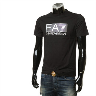 ARMANI/阿玛尼 EA7 男士时尚印花短袖圆领T恤 6LPT81 PJM9Z 深灰色 977 XL