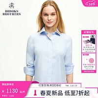 Brooks Brothers BrooksBrothers）女士24早春Supima棉免烫简约衬衫 B485-蓝色 6