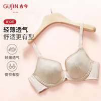 古今 GUJIN内衣女大胸显小网纱蕾丝软钢圈文胸薄款透气GDB02028 优雅奶茶 85B