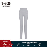 Teenie Weenie【莱卡】小熊女装2024年夏季鲨鱼裤瑜伽裤运动裤 浅灰色 160/S