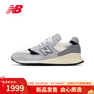 NEW BALANCE男鞋女鞋998系列美产复古运动休闲鞋 浅灰蓝 U998GB 41.5 (脚长26cm)