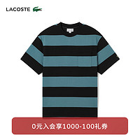 LACOSTE法国鳄鱼男装24春季时尚条纹T恤TH3765 ISJ/蓝黑拼色 6 185