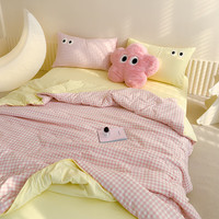 安睡宝（SOMERELLE）夏季空调被大豆纤维被子被芯可机洗夏凉被单人薄款被子套件三 小甜筒 200x230夏被床笠四件套