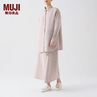 无印良品（MUJI）女式 汉麻 裹裙 长半身裙女春款裙子A字裙BG99CC3A 浅米色 L （165/72A）