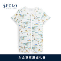 Polo Ralph Lauren 拉夫劳伦婴童 24年春Polo Bear棉质短连衣裤RL41193 101-图片色 9M