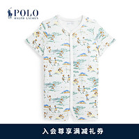 Polo Ralph Lauren 拉夫劳伦婴童 24年春Polo Bear棉质短连衣裤RL41193 101-图片色 9M